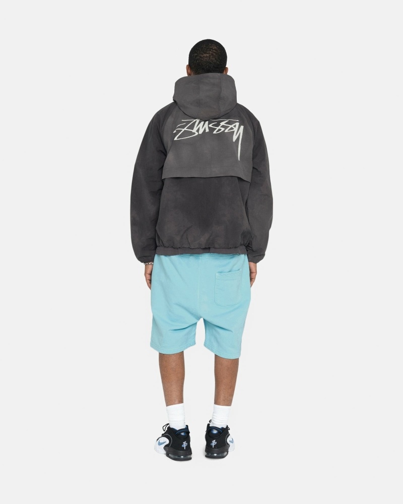 Blue Men's Stussy Overdyed Stock Logo Shorts | AU0000656