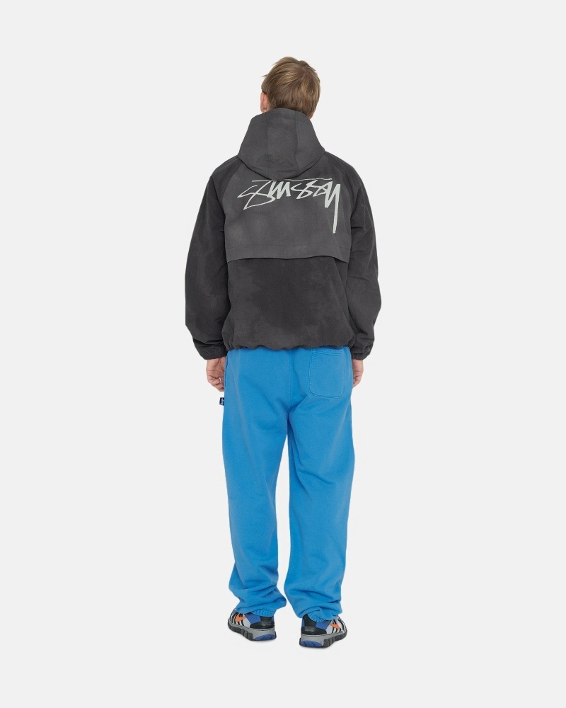 Blue Men's Stussy Pigment Dyed Fleece Pants | AU0000565