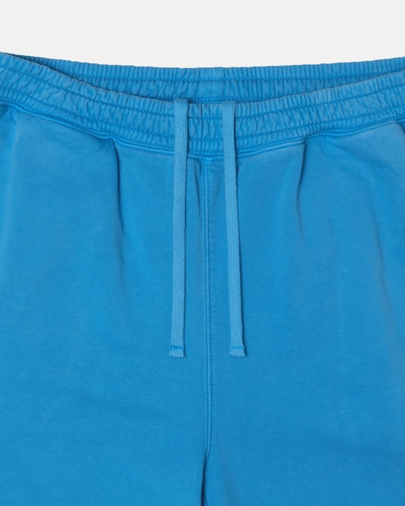 Blue Men's Stussy Pigment Dyed Fleece Pants | AU0000578