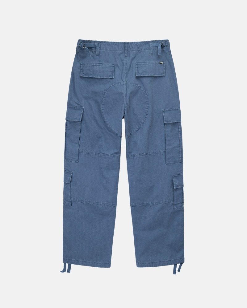 Blue Men's Stussy Ripstop Surplus Cargo Pants | AU0000591