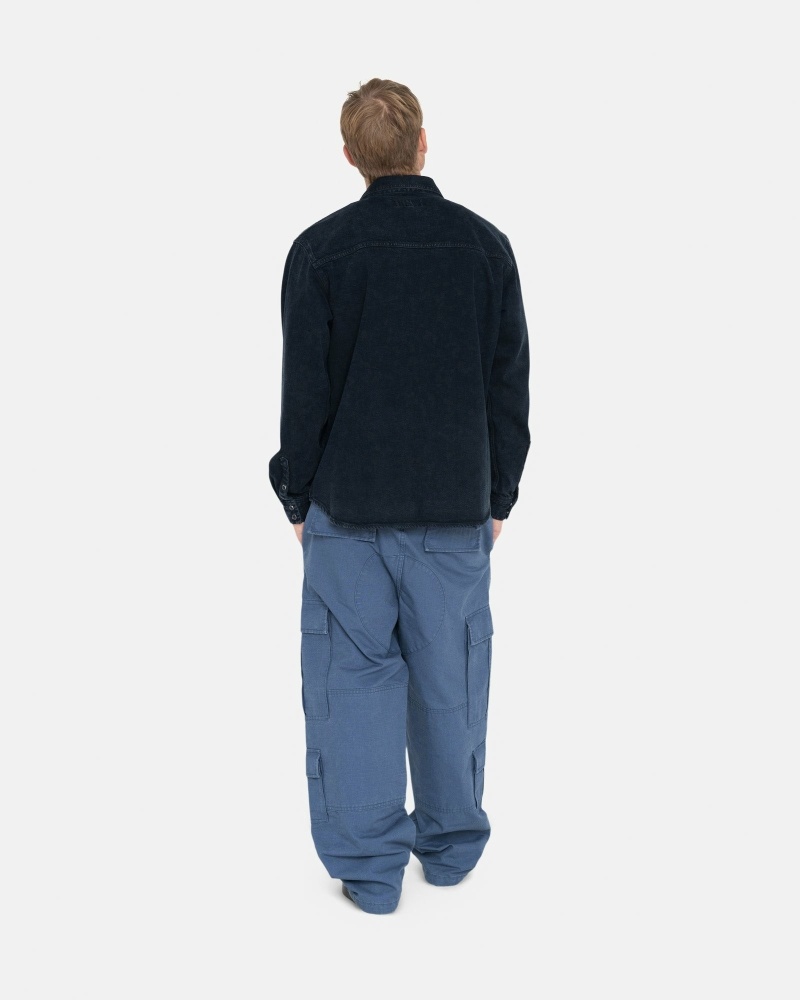 Blue Men's Stussy Ripstop Surplus Cargo Pants | AU0000591