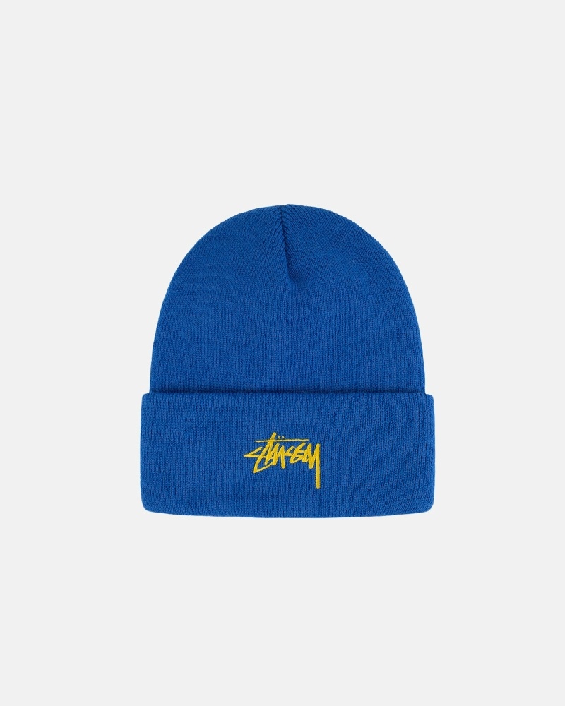 Blue Men\'s Stussy Stock Cuff Beanie | AU0000489