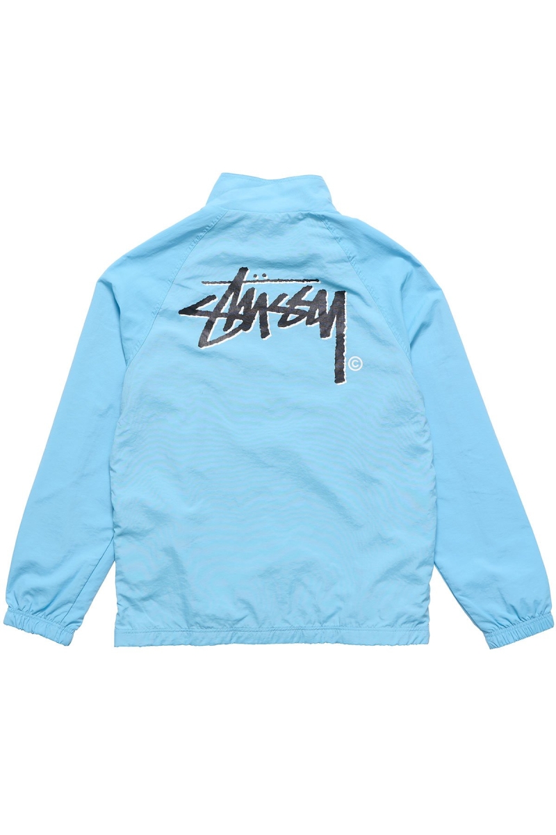 Blue Men's Stussy Stock Taslon Zip Up Spray Jackets | AU0000362