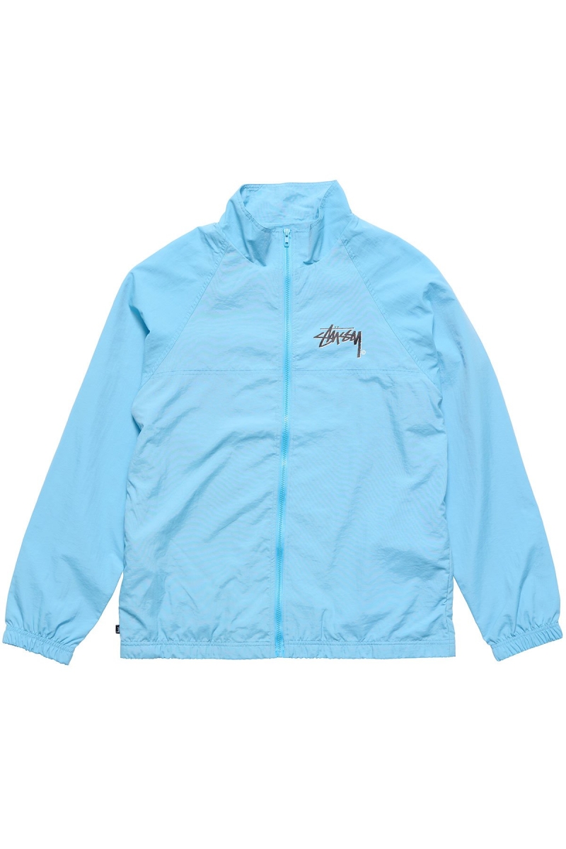 Blue Men\'s Stussy Stock Taslon Zip Up Spray Jackets | AU0000362