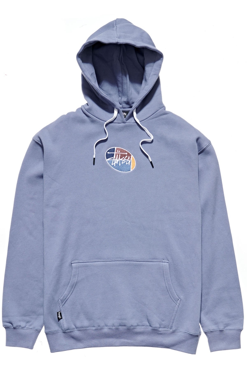 Blue Men\'s Stussy Trivial Pursuit Hoodies | AU0000088