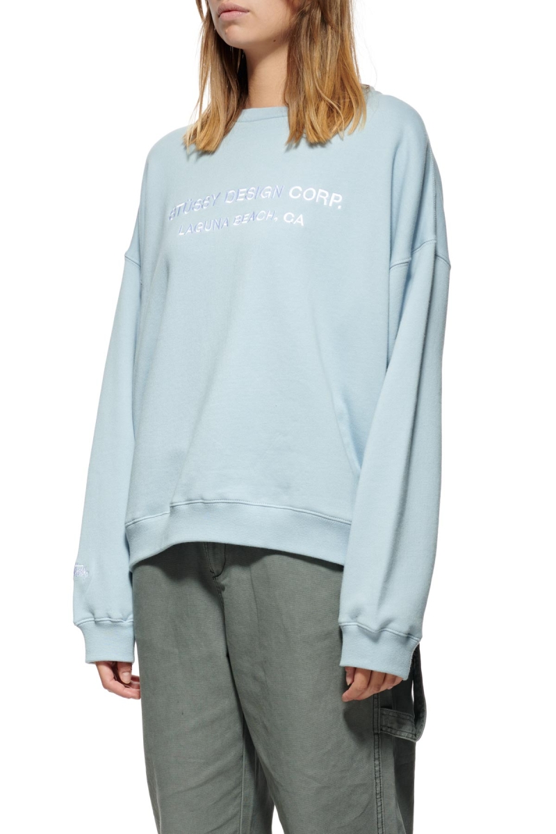 Blue Women's Stussy Alcott OS Crew Sweaters | AU0000811