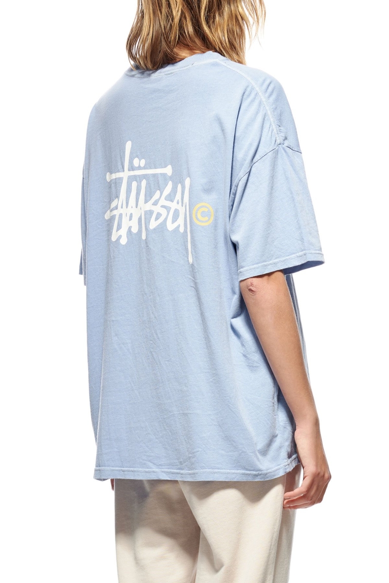 Blue Women's Stussy Graffiti T Shirts | AU0000192