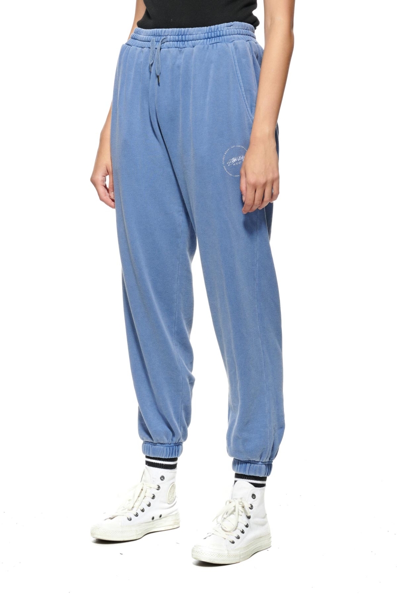 Blue Women's Stussy Laguna Overdye Marle Track Pants | AU0000986