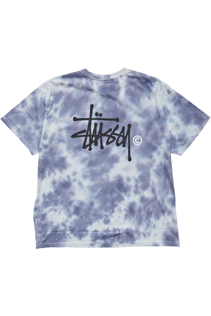 Blue Women's Stussy Marble BF Tee Sportswear | AU0000775