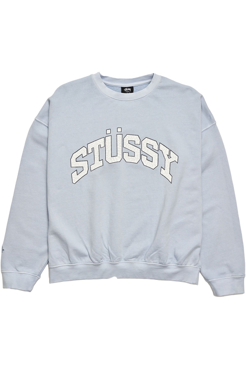 Blue Women\'s Stussy Scholarship BF Crew Sweaters | AU0000851