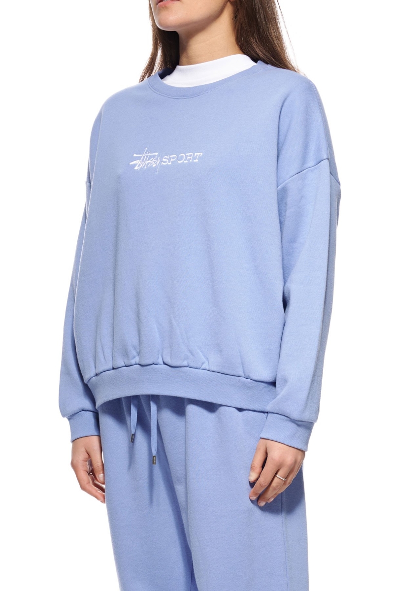 Blue Women's Stussy Sport OS Crew Sportswear | AU0000790