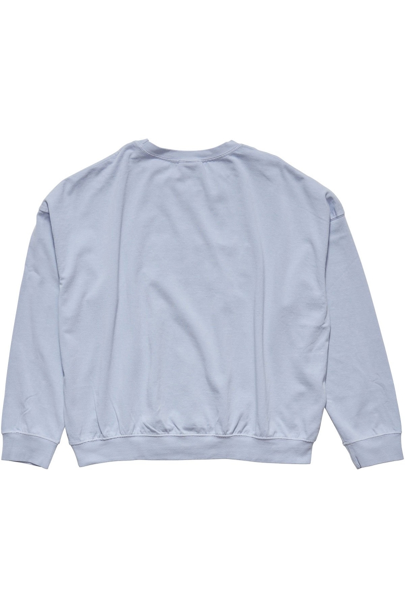 Blue Women's Stussy Trail Embroidered Rugby Crew Sweaters | AU0000859