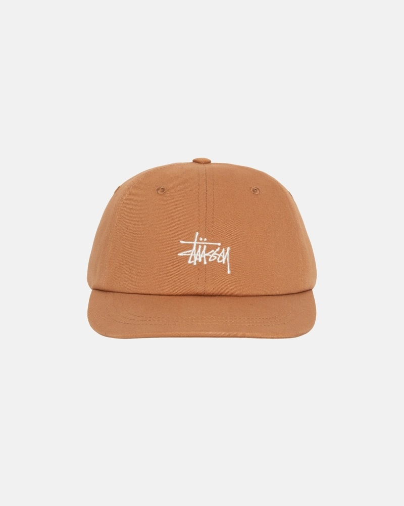 Brown Men\'s Stussy Basic Stock Low Pro Caps | AU0000389