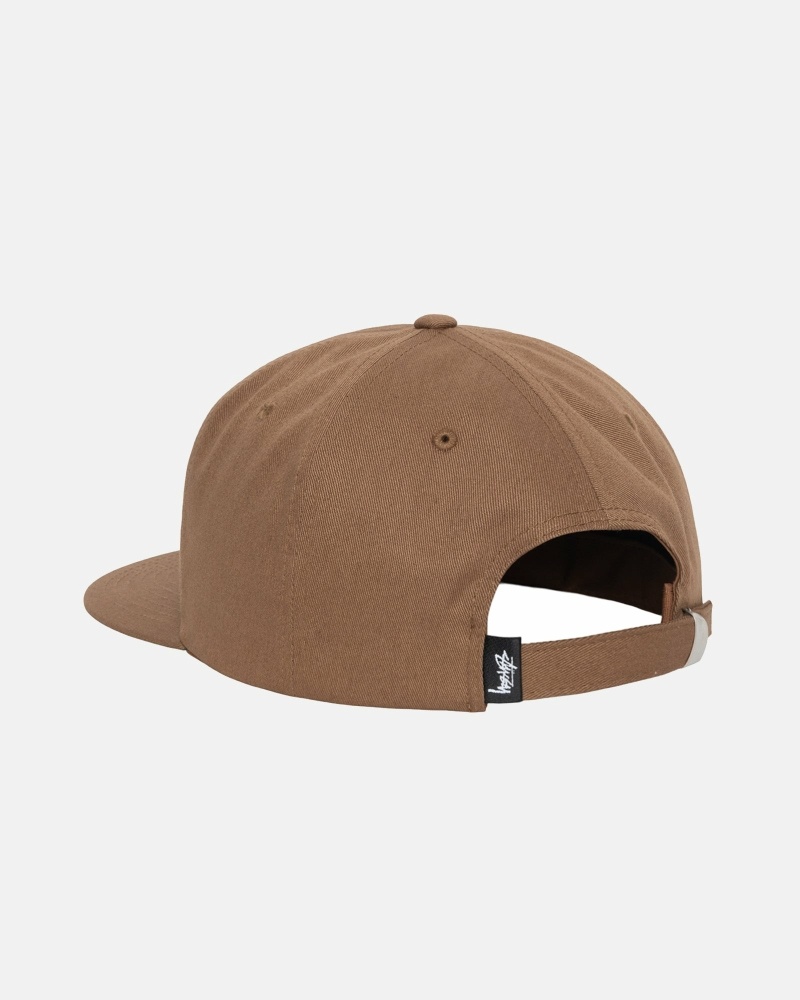 Brown Men's Stussy Basic Strapback Caps | AU0000394