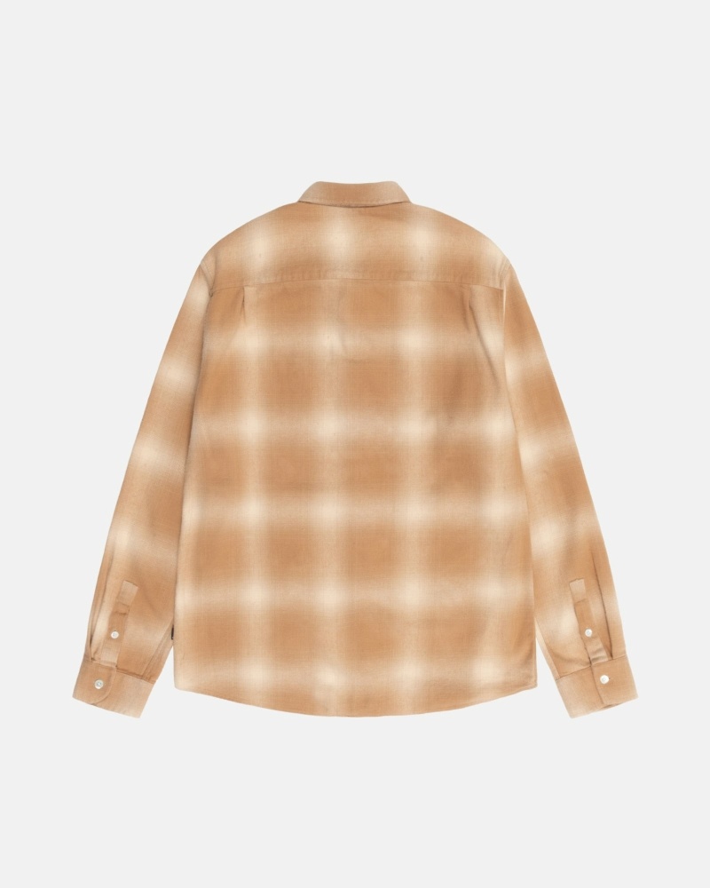 Brown Men's Stussy Bay Plaid Shirts | AU0000295