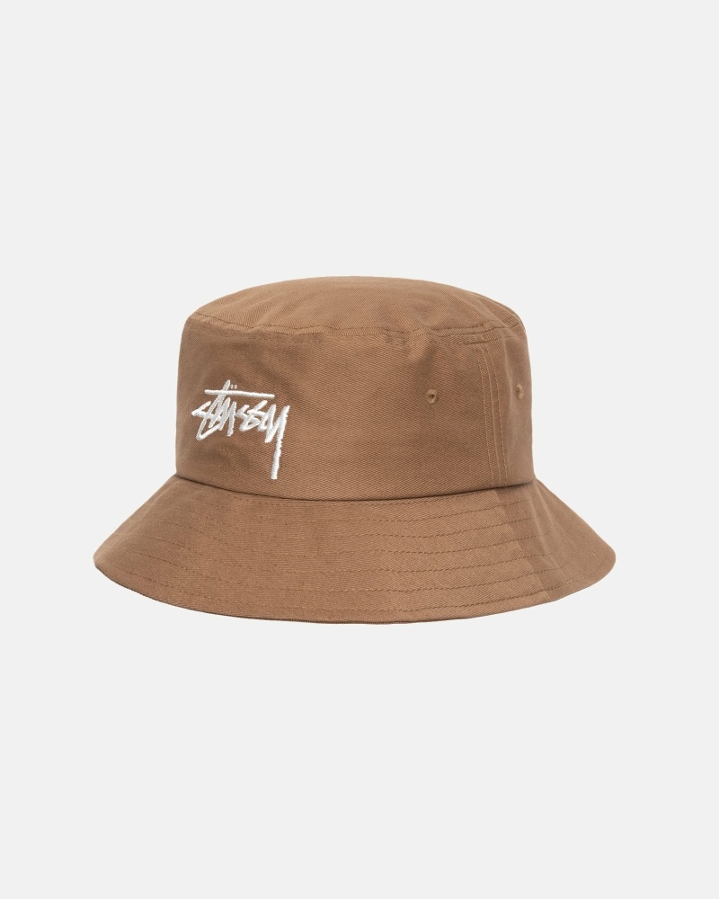 Brown Men's Stussy Big Stock Bucket Hats | AU0000405