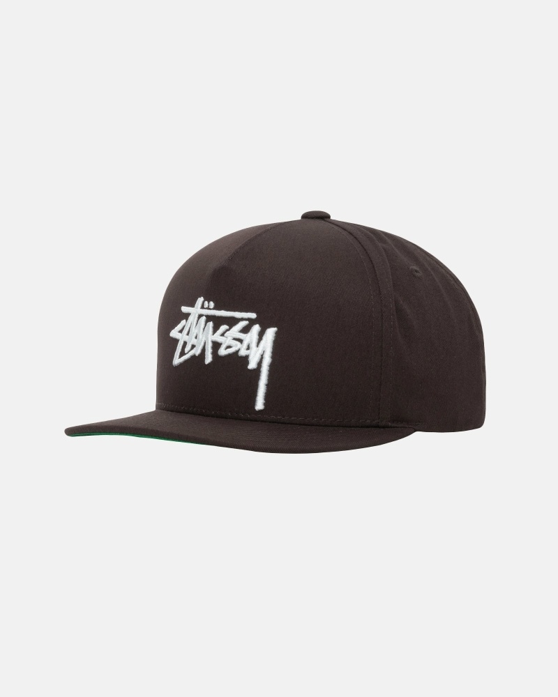 Brown Men's Stussy Big Stock Point Crown Caps | AU0000411