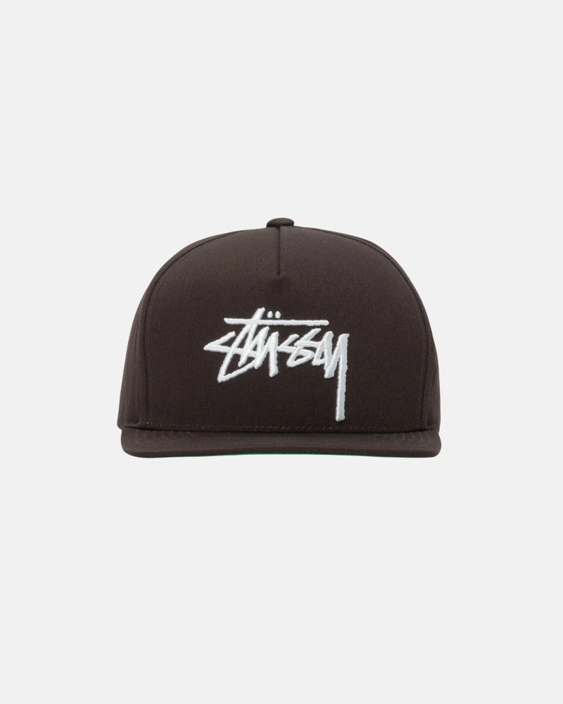 Brown Men\'s Stussy Big Stock Point Crown Caps | AU0000411