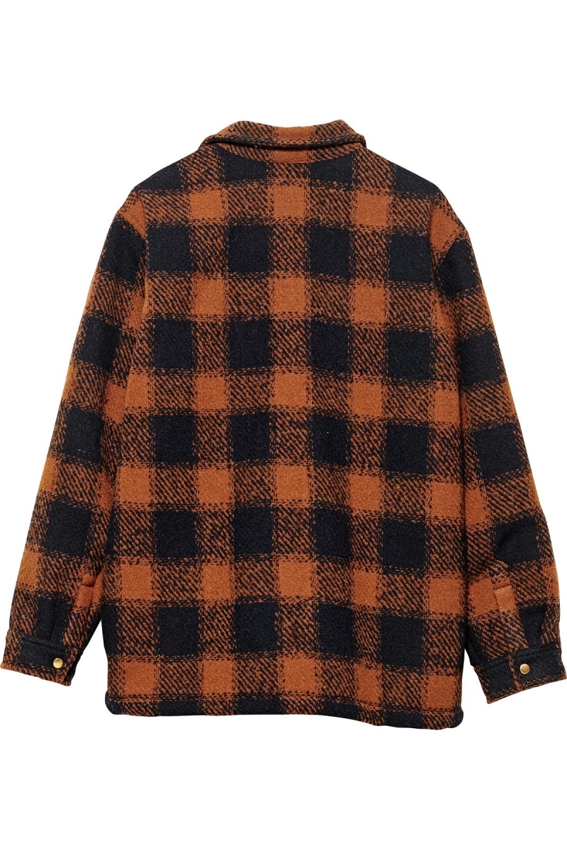 Brown Men's Stussy Kyneton Check Overshirt Jackets | AU0000350