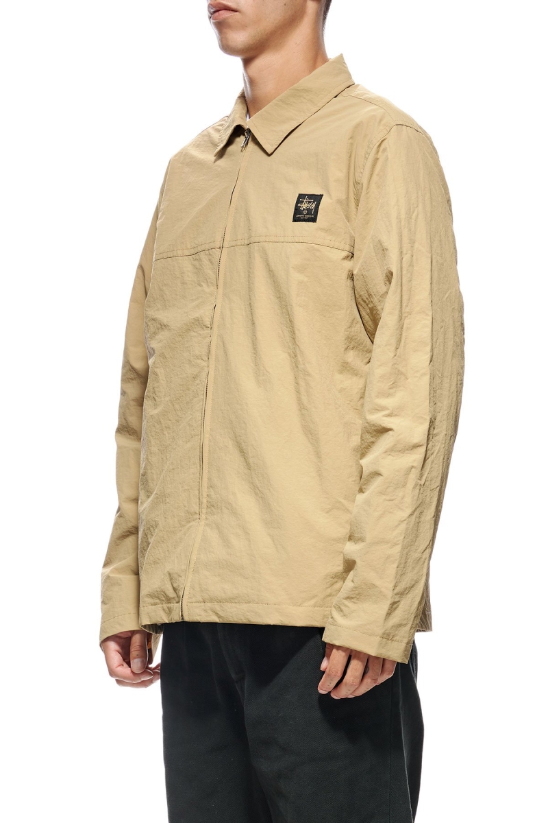 Brown Men's Stussy Sid Taslon Jackets | AU0000361