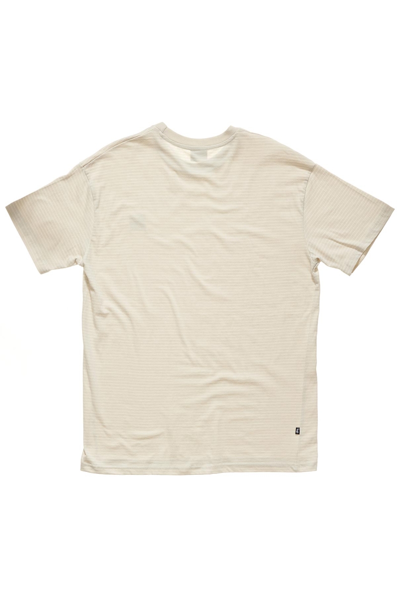 Brown Men's Stussy Work Stripe SS T Shirts | AU0000286