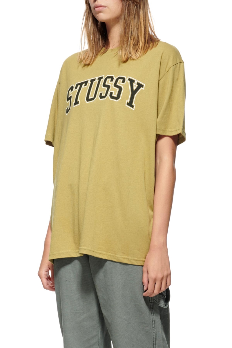 Brown Women's Stussy Collegiate BF T Shirts | AU0000133