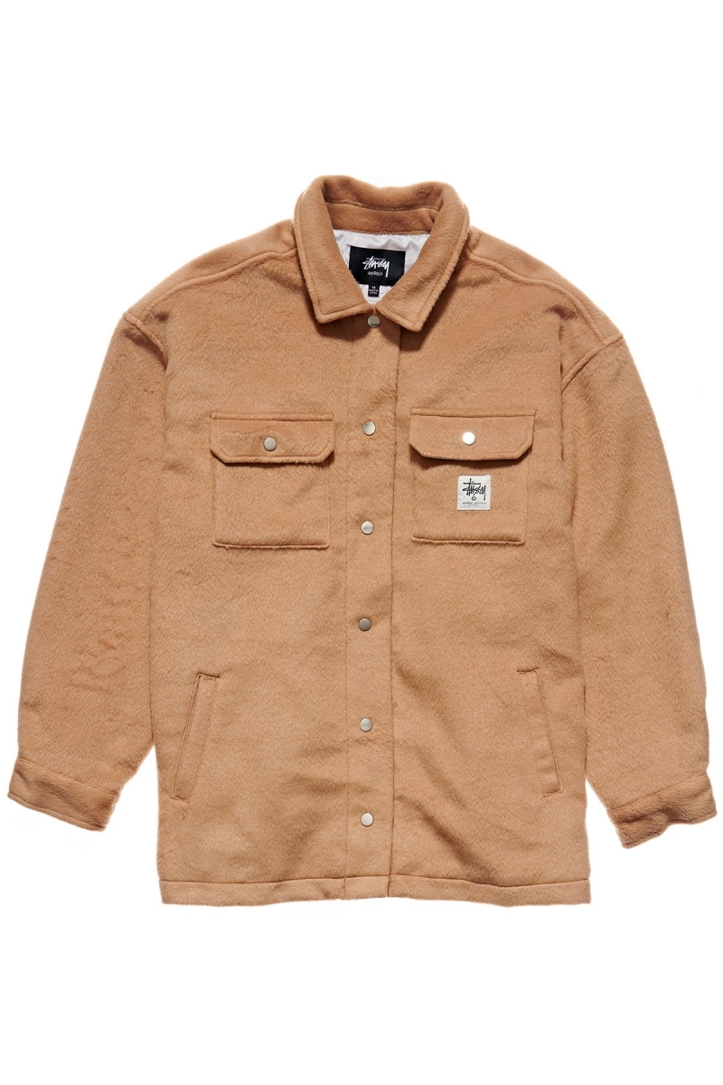 Brown Women\'s Stussy Fields Worker Jackets | AU0000337