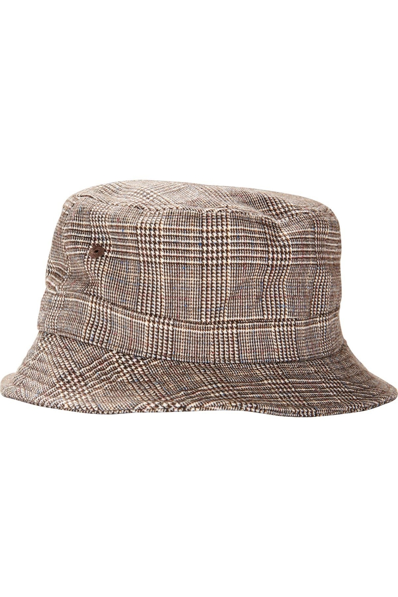 Brown Women's Stussy Glen Plaid Bucket Hats | AU0000436