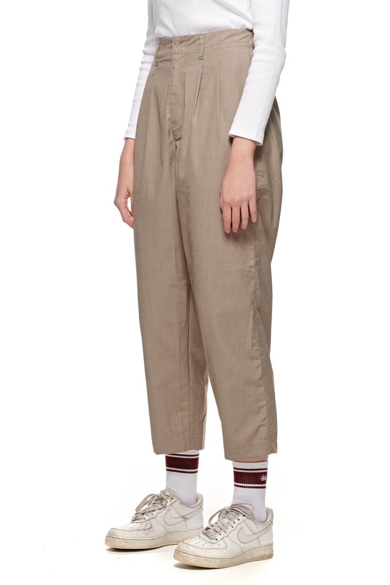 Brown Women's Stussy Sanford Pleated Trouser Pants | AU0000594