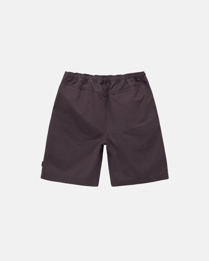 Burgundy Men's Stussy Brushed Shorts | AU0000637