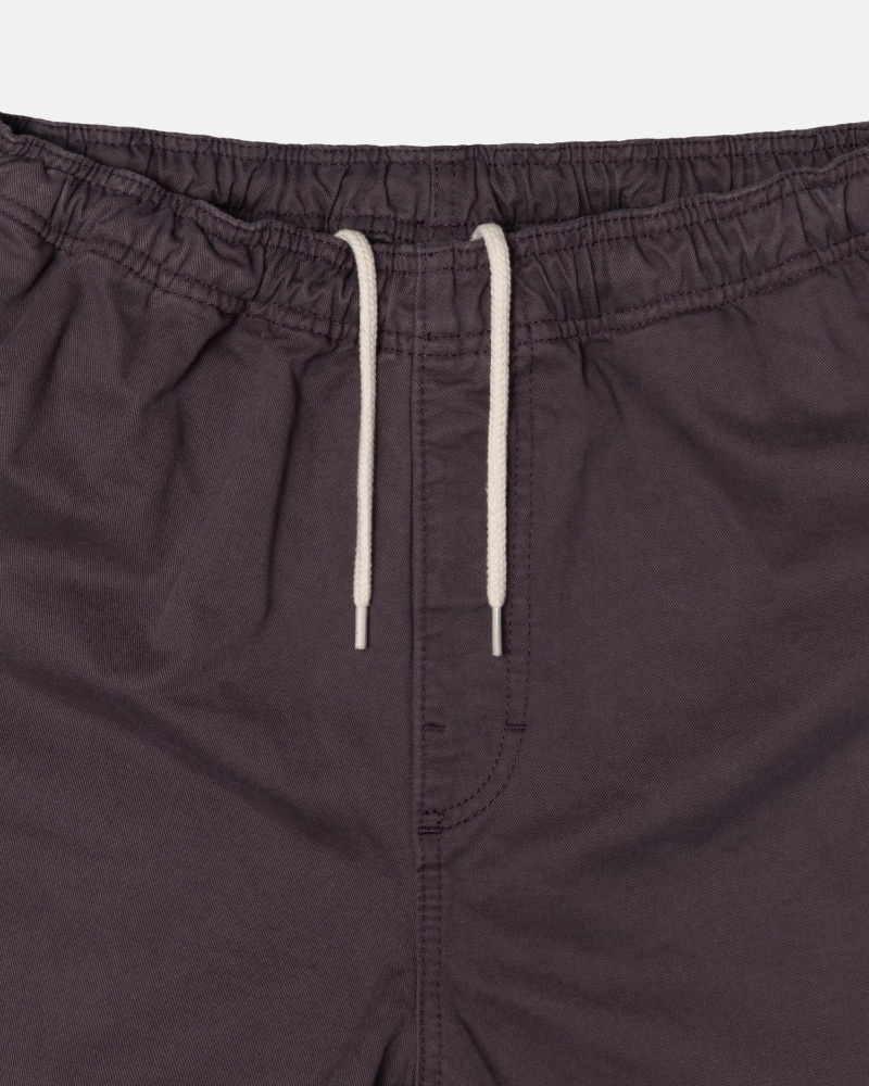 Burgundy Men's Stussy Brushed Shorts | AU0000637