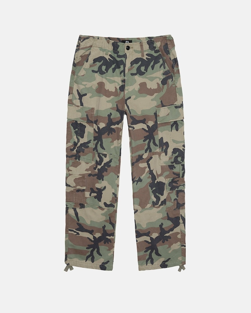 Camo Men\'s Stussy Ripstop Surplus Cargo Pants | AU0000589