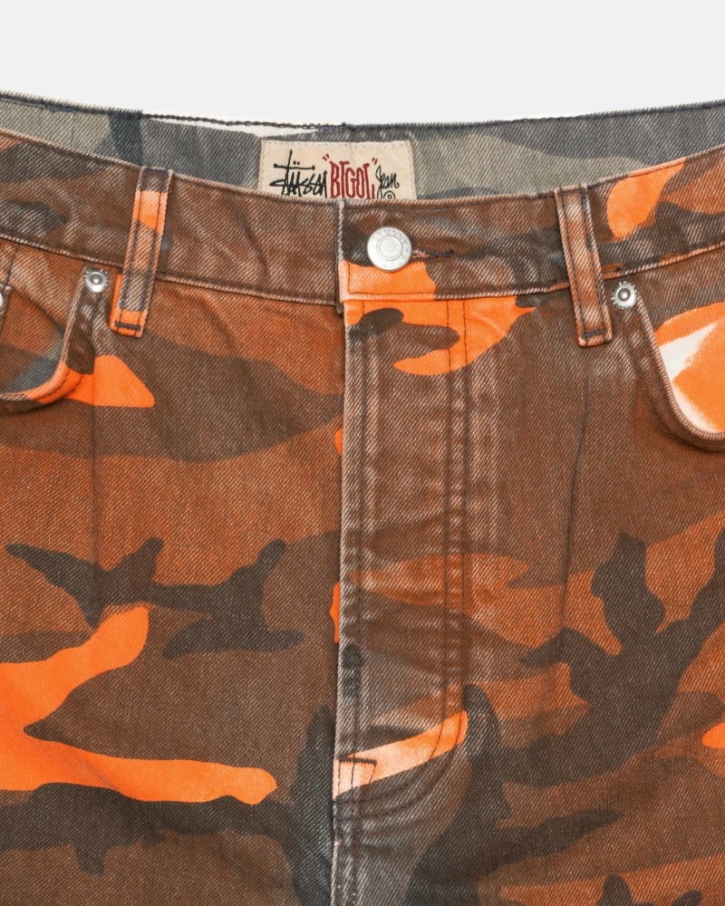 Camo Men's Stussy Spray Dye Big O Jeans | AU0000525