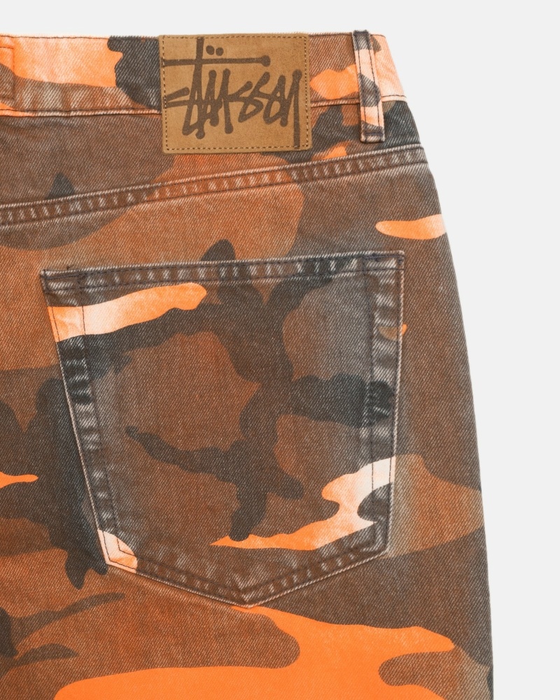 Camo Men's Stussy Spray Dye Big O Jeans | AU0000525