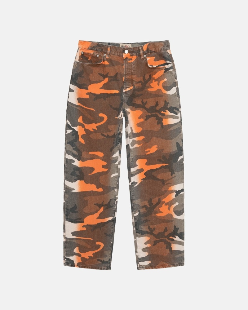 Camo Men\'s Stussy Spray Dye Big O Jeans | AU0000525