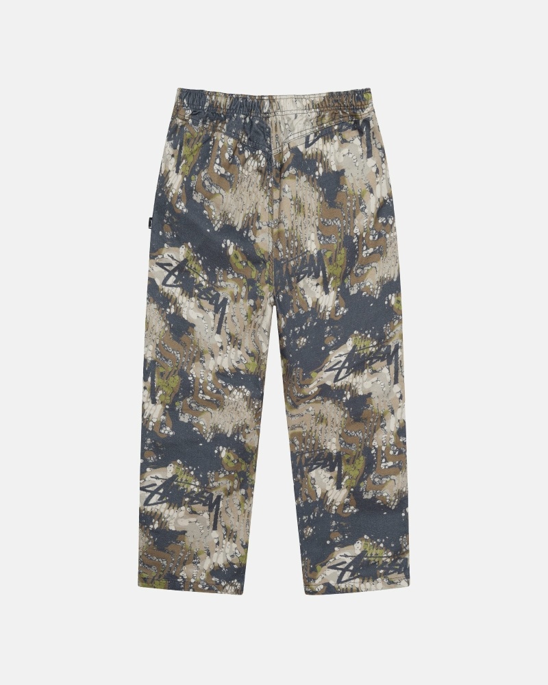 Camo Men's Stussy Veil Camo Beach Pants | AU0000602