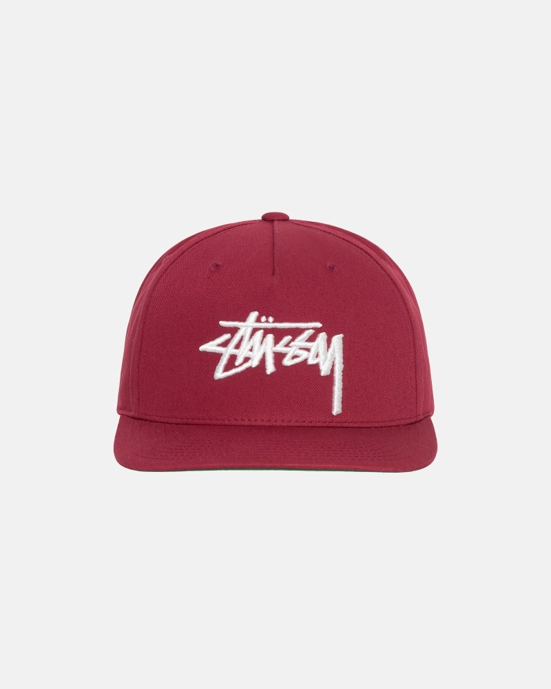 Claret Men\'s Stussy Big Stock Point Crown Caps | AU0000413