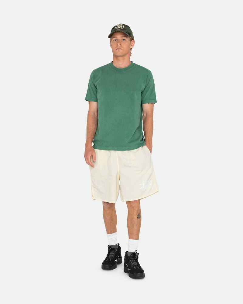 Cream Men's Stussy Big Basic Shorts | AU0000619