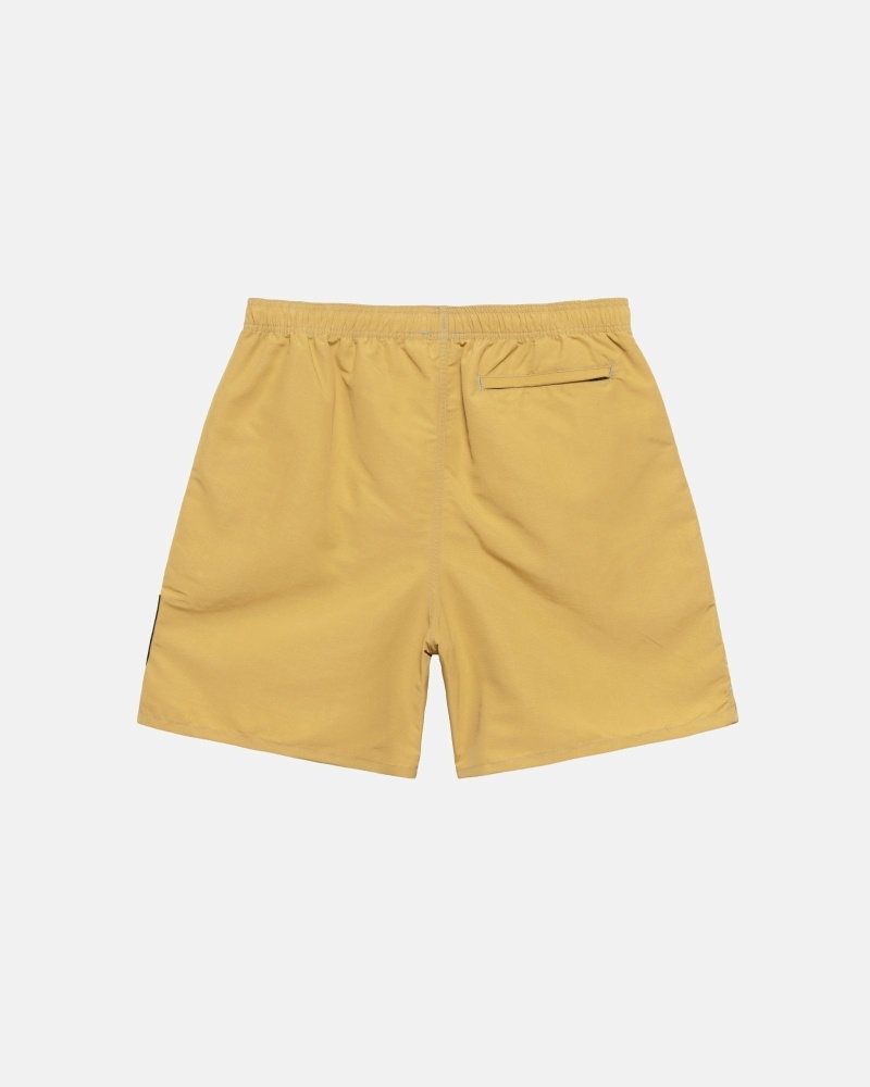 Dark Yellow Men's Stussy Surfman Patch Shorts | AU0000705