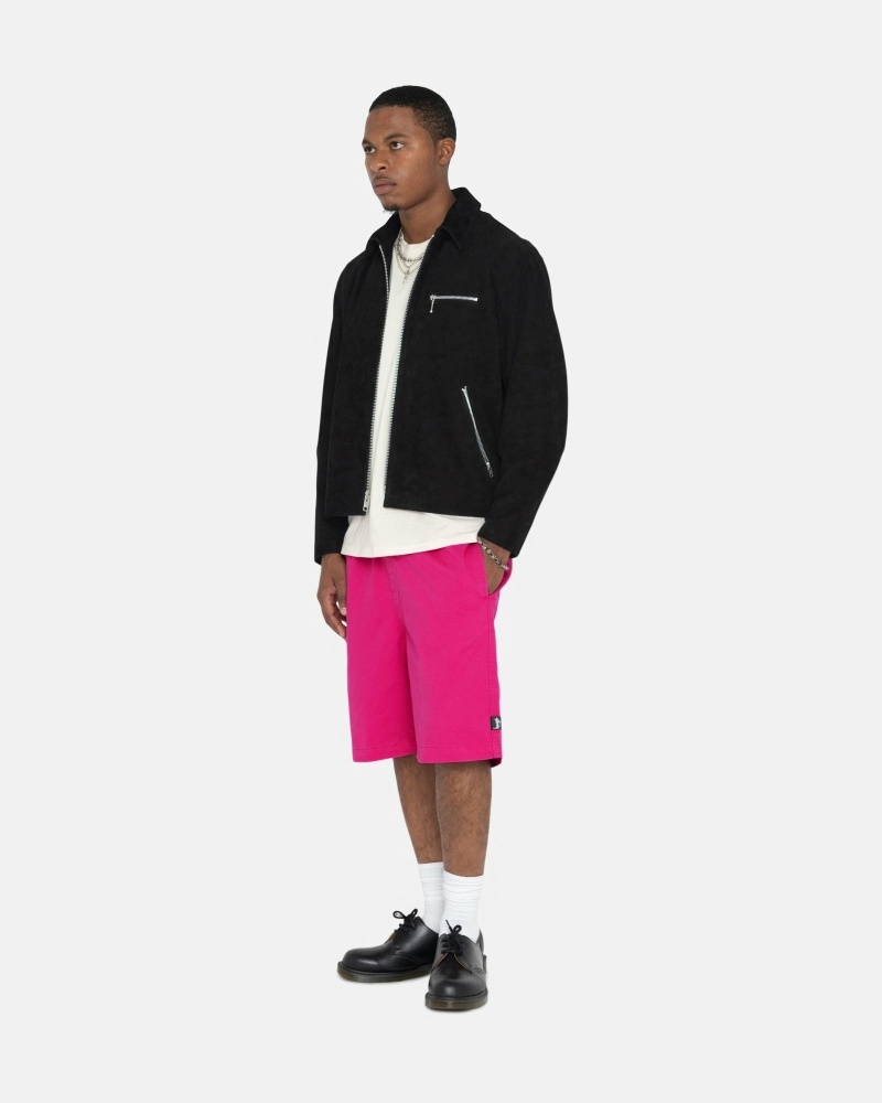 Fuchsia Men's Stussy Brushed Shorts | AU0000633