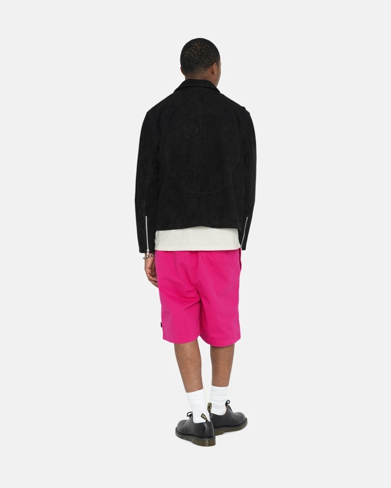 Fuchsia Men's Stussy Brushed Shorts | AU0000633