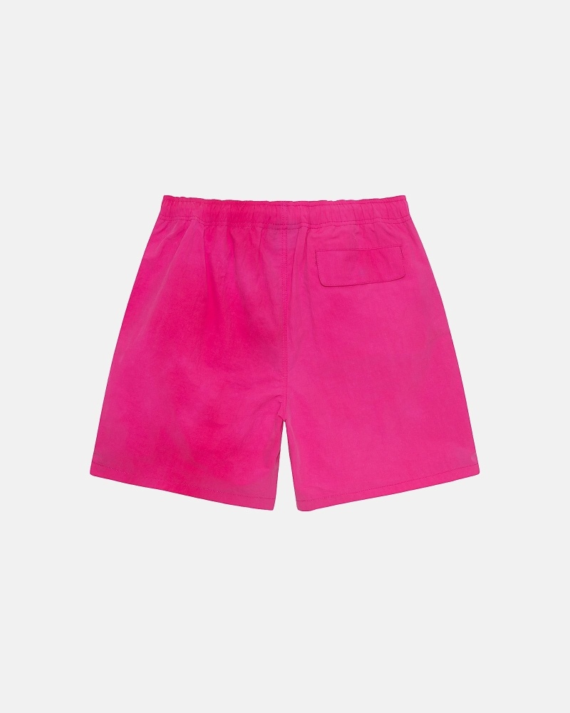 Fuchsia Men's Stussy Wave Dye Nylon Short Shorts | AU0000712