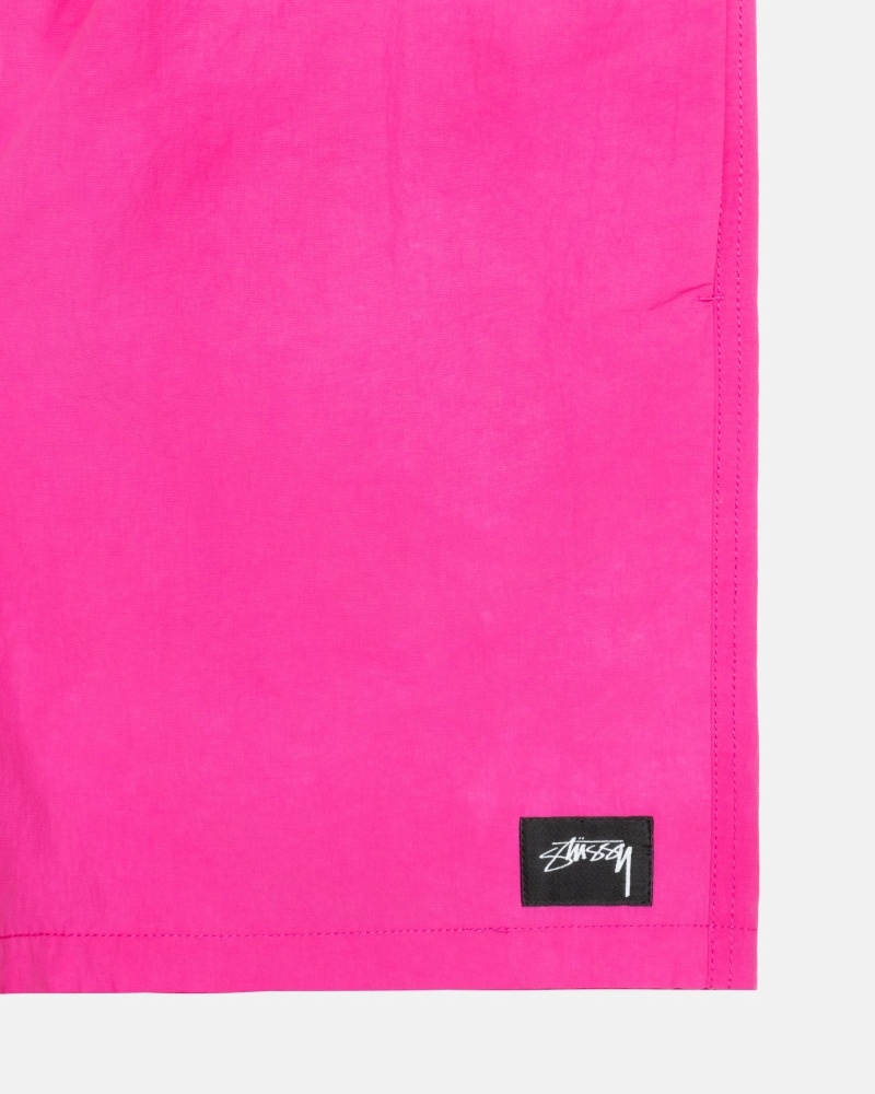 Fuchsia Men's Stussy Wave Dye Nylon Short Shorts | AU0000712