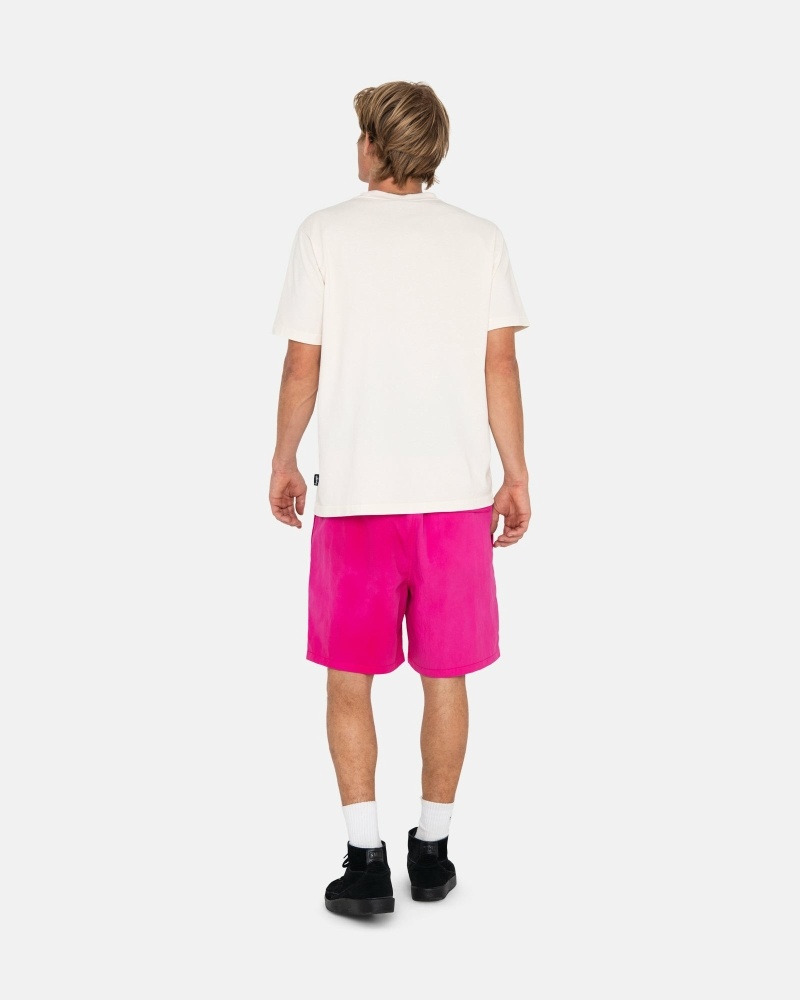 Fuchsia Men's Stussy Wave Dye Nylon Short Shorts | AU0000712