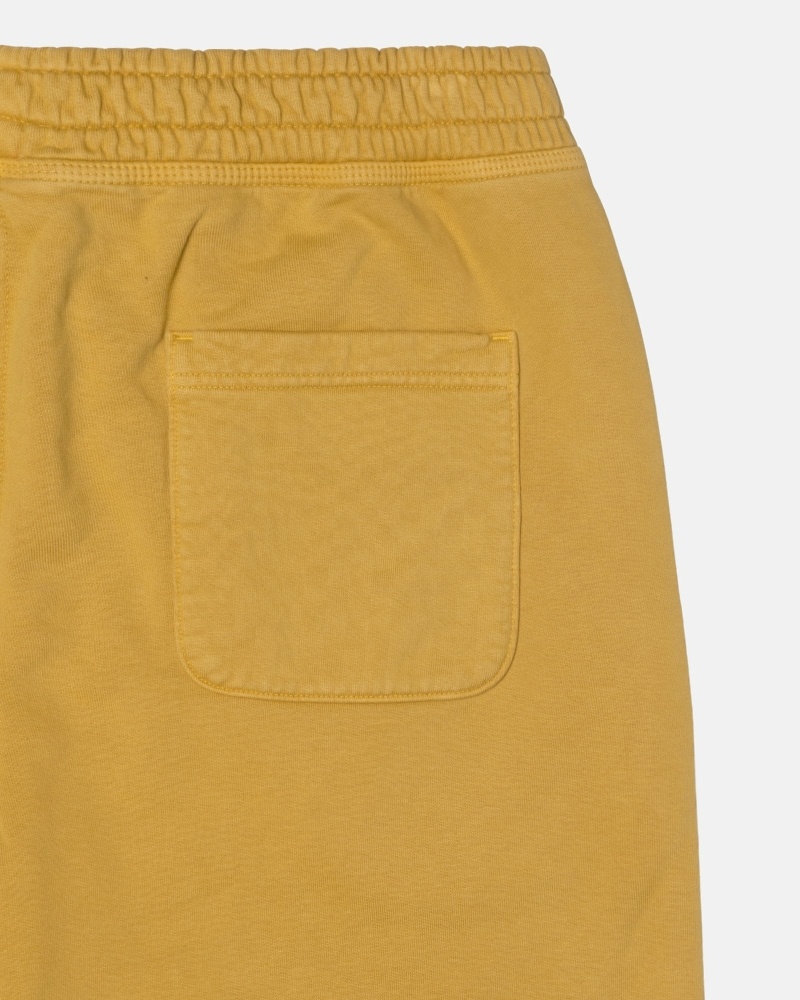 Gold Men's Stussy Pigment Dyed Fleece Pants | AU0000575