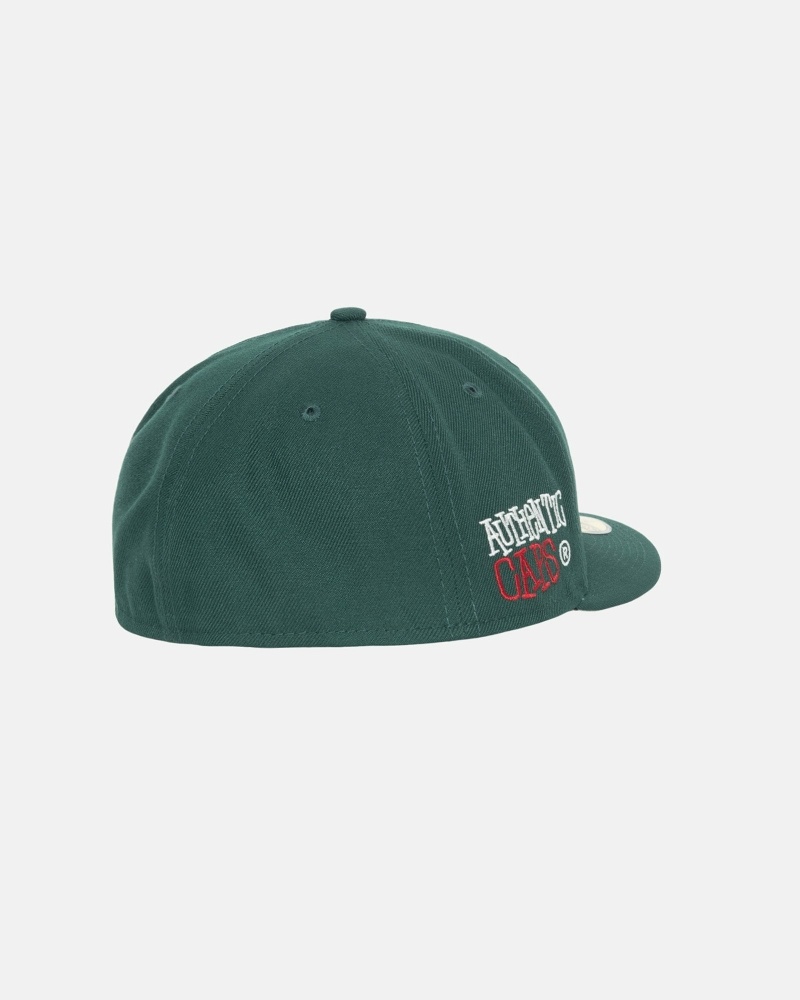 Green Men's Stussy Authentic New Era Caps | AU0000376