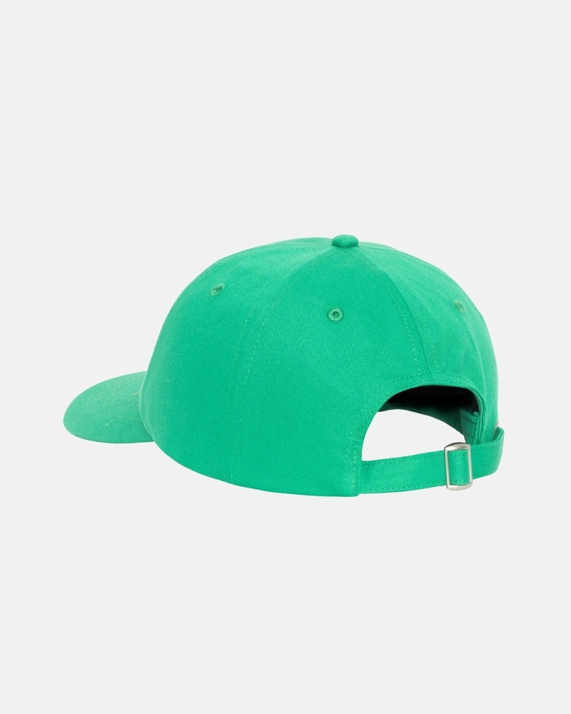 Green Men's Stussy Basic Stock Low Pro Caps | AU0000391