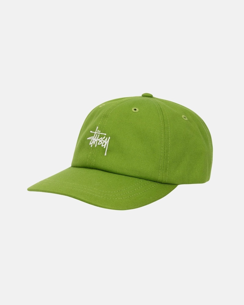 Green Men's Stussy Basic Stock Low Pro Caps | AU0000392