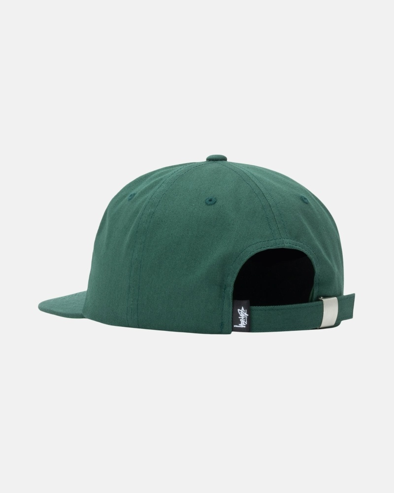 Green Men's Stussy Basic Strapback Caps | AU0000397