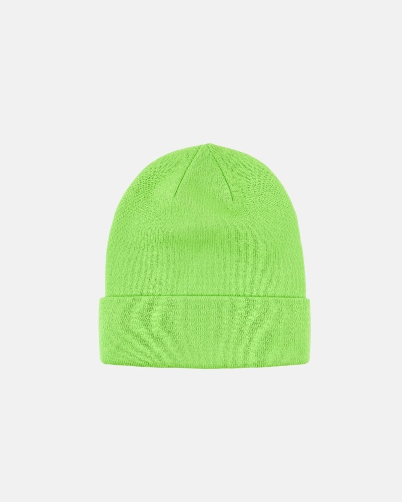 Green Men's Stussy Crown Jacquard Cuff Beanie | AU0000423